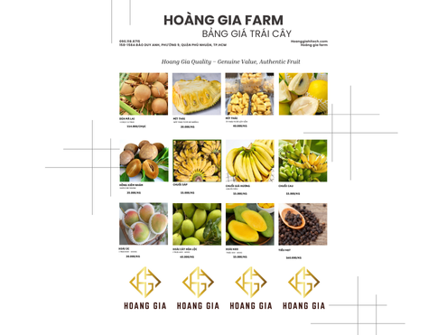BẢNG GIÁ TRÁI CÂY HOÀNG GIA FARM